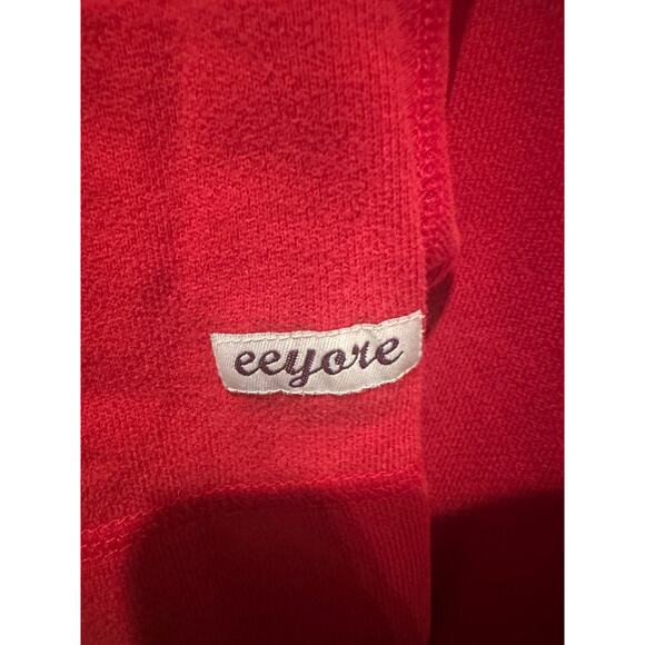 Vintage Disney Store Eeyore Winnie Pooh Piglet Embroidered Red Quarter Zip XXL - Picture 3 of 7